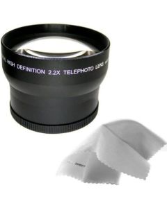 Canon Powershot G15 2.2X High Definition Super Telephoto Lens, (Includes Necessary Lens Adapter) + Nwv Direct 5 Piece Cleaning Kit
