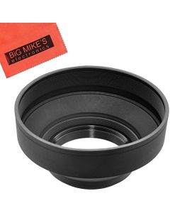 55mm Soft Rubber Lens Hood For Sony Alpha SLT-A33, A35, A55, A58, A65, A77, A99, A3000, A5000, A5100, A6000, DSLR330L, A7, A7II, A7R, A7S, NEX-5T, NEX-6, NEX-7K, NEX-3N, NEX-F3 Digital SLR Cameras Which Has Any Of These Sony Lenses 16-70mm, 18-55mm A-Mou