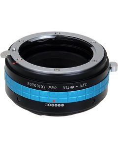 Fotodiox Pro Lens Mount Adapter with Aperture Dial (Switchable for Clicked or De-Clicked Aperture), Nikon G and DX type Lens to Sony E-Mount NEX Camera, Nikon G - NEX Pro Camera Adapter, fits Sony NEX-3, NEX-5, NEX-5N, NEX-7, NEX-7N, NEX-C3, NEX-F3, Sony